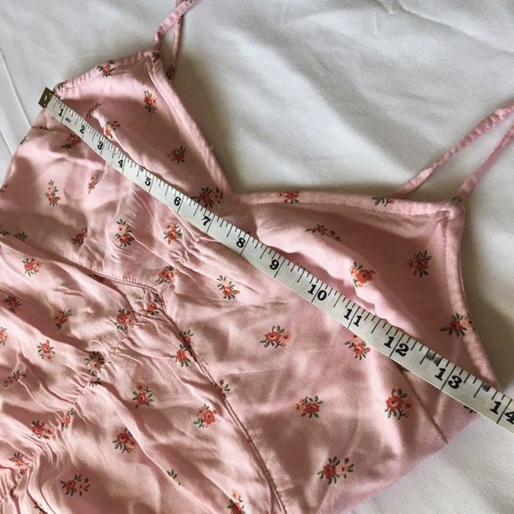 Hollister Ruched Tie-Shoulder Floral Mini Dress New Size XS - Picture 8 of 9